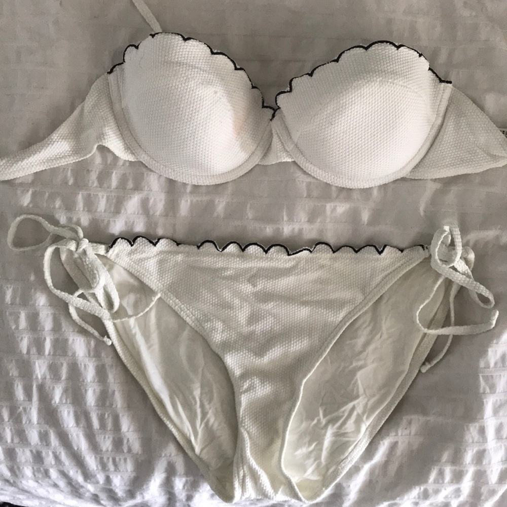 topshop white bikini